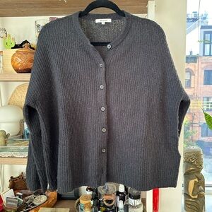 madewell • bellaire wool cardigan black